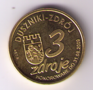 Dusznicki dukat lokalny '3 Zdroje' - awers