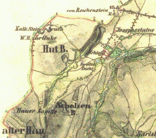 Hauer Kapelle – II. vojensk mapovn – Frantikovo 1836-1852, mtko 1:28800