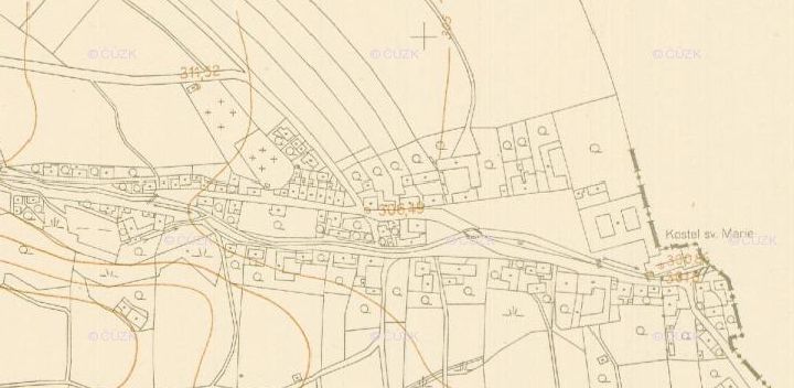 Sttn mapa odvozen 1. vydn 1:5000 (od 1950) [JAVO42] - Bl Voda